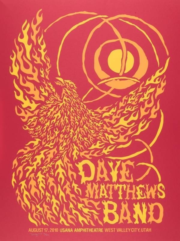 Furturtle Show Prints (Travis Bone) — Dave Matthews Band, USANA Amphitheatre, West Valley City, UT · Aug 17, 2010 Artist Proof Poster