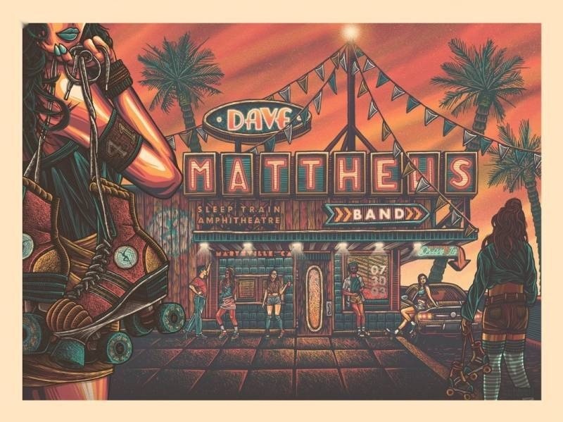 Luke Martin — Dave Matthews Band, Sleep Train Amphitheatre, Wheatland, CA · Jul 30, 2003 Foil Poster