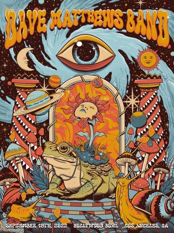 Pedro Correa — Dave Matthews Band, Hollywood Bowl, Hollywood, CA · Sep 19, 2022 Artist Poster