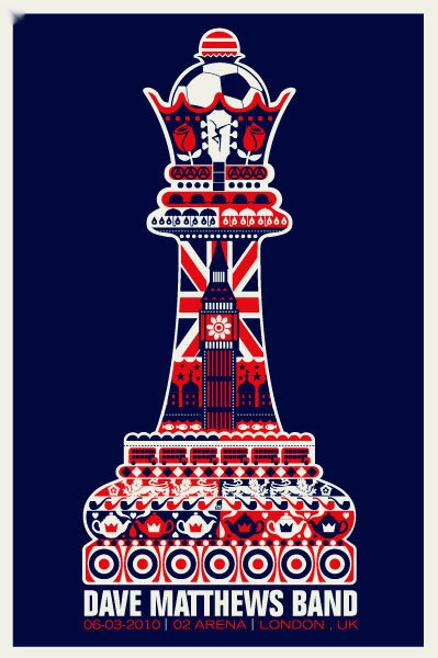 Methane Studios — Dave Matthews Band, The O2 arena, London, ENG · Mar 6, 2010 Poster