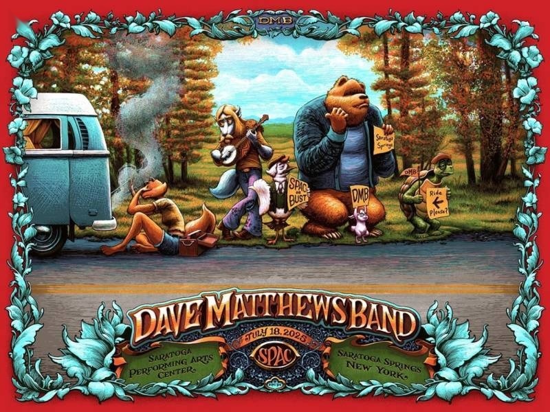 N.C. Winters — Dave Matthews Band, Saratoga Performing Arts Center, Saratoga Springs, NY · Jul 18, 2025 Artist Poster