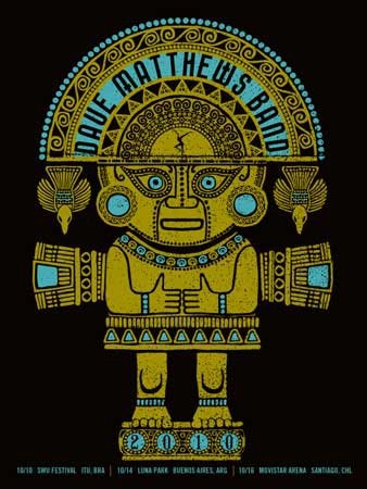 Methane Studios — Dave Matthews Band, 2010 South American Tour, Unknown · Oct 10, 2010 – Oct 16, 2016 Poster