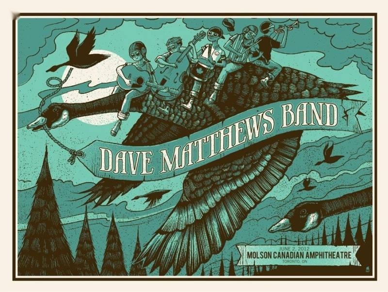Methane Studios — Dave Matthews Band, Molson Amphitheatre, Toronto, ON · Jun 2, 2012 Artist Poster