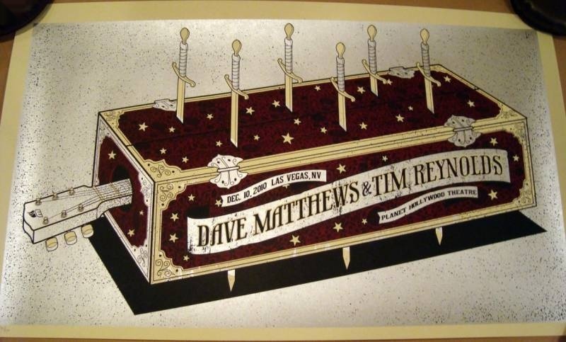 Methane Studios — Dave Matthews Band, Planet Hollywood Theater for the Performing Arts (Planet Hollywood Las Vegas), Las Vegas, NV · Dec 10, 2010 Variant Poster