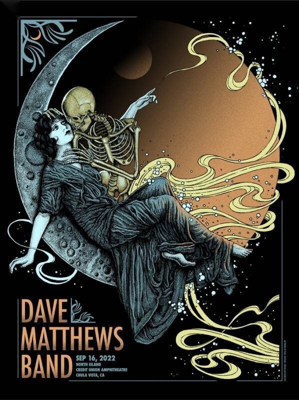 Paul Jackson — Dave Matthews Band, North Island Credit Union Amphitheatre, Chula Vista, CA · Sep 16, 2022 Artist Poster