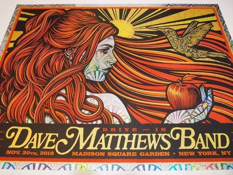 Todd Slater — Dave Matthews Band, Madison Square Garden, New York, NY · Nov 30, 2018 Foil Poster
