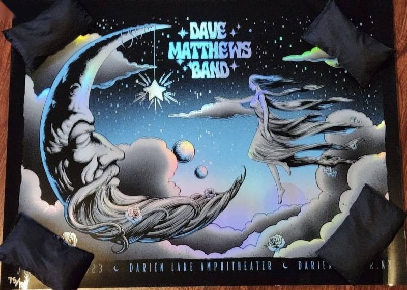 Brandon Heart — Dave Matthews Band, Darien Lake Performing Arts Center (Six Flags Darien Lake), Corfu, NY · Jun 14, 2023 Show Foil Poster