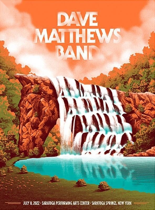 DKNG — Dave Matthews Band, Saratoga Performing Arts Center, Saratoga Springs, NY · Jul 8, 2022 Artist Poster