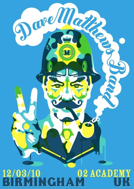 Methane Studios — Dave Matthews Band, O2 Academy, Birmingham, ENG · Mar 12, 2010 Poster