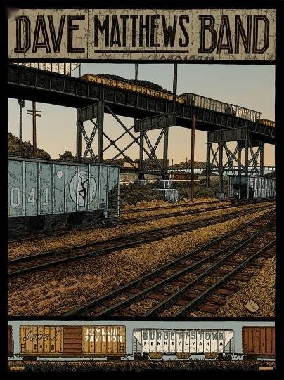 Landland — Dave Matthews Band, KeyBank Pavilion, Burgettstown, PA · Jun 1, 2018 Artist Poster