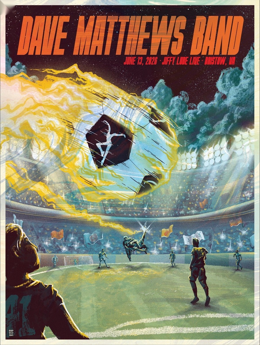 Bailey Race — Dave Matthews Band, Jiffy Lube Live, Bristow, VA · Jun 13, 2026 Warehouse Premium Poster