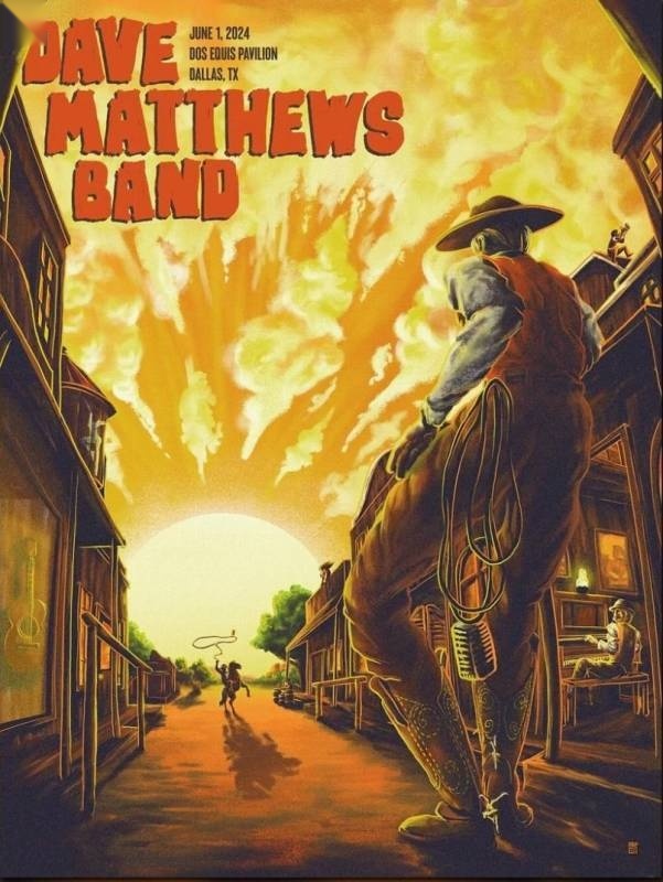 Bailey Race — Dave Matthews Band, Dos Equis Pavilion, Dallas, TX · Jun 1, 2024 Artist Poster
