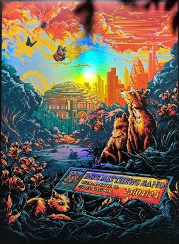 Dan Mumford — Dave Matthews Band, Royal Albert Hall, London, ENG · Apr 25, 2024 Artist Foil Poster