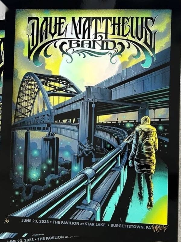 Maxx242 — Dave Matthews Band, The Pavilion at Star Lake, Burgettstown, PA · Jun 23, 2023 Show Foil Poster