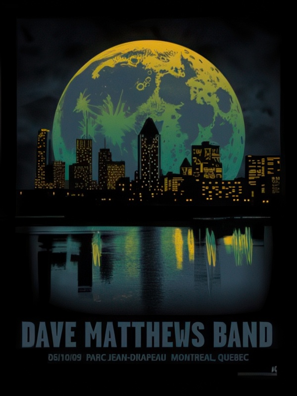 Methane Studios — Dave Matthews Band, Parc Jean-Drapeau, Montreal, QC · Jun 10, 2009 Poster