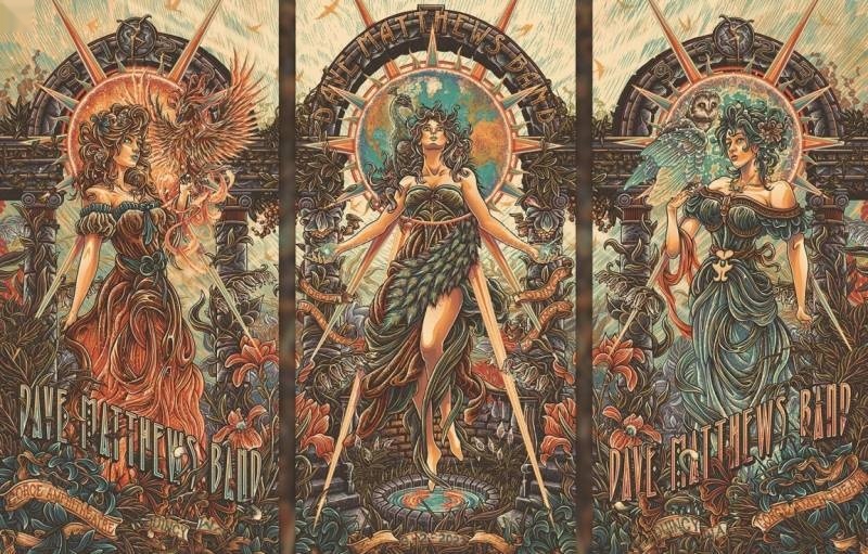 Luke Martin — Dave Matthews Band, The Gorge Amphitheatre, George, WA · Sep 1–3, 2023 Artist Foil Poster