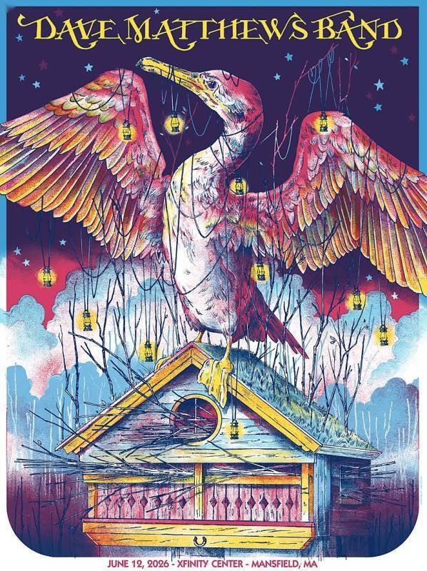 Luke Drozd — Dave Matthews Band, Xfinity Center, Mansfield, MA · Jun 12, 2026 Show Poster