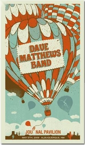 Methane Studios — Dave Matthews Band, Cruzan Amphitheatre, W. Palm Beach, FL · Aug 14, 2009 Artist Proof Poster