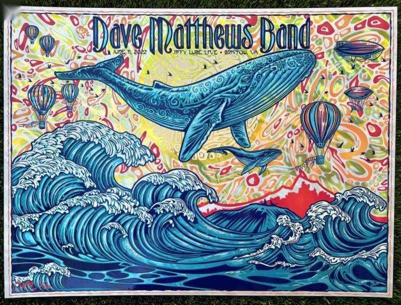 Todd Slater — Dave Matthews Band, Jiffy Lube Live, Bristow, VA · Jun 11, 2022 Variant Poster