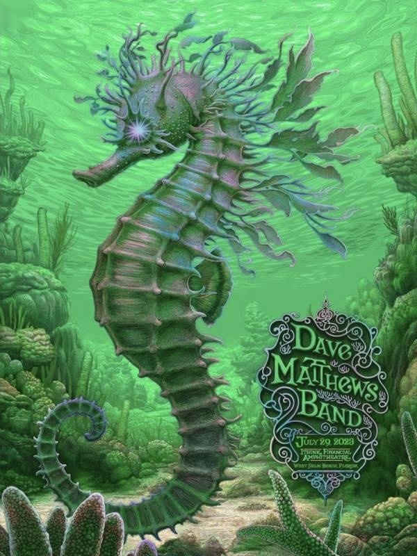N.C. Winters — Dave Matthews Band, iTHINK Financial Amphitheatre, West Palm Beach, FL · Jul 29, 2023 Artist Foil Poster