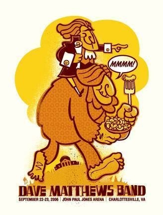 Methane Studios — Dave Matthews Band, John Paul Jones Arena (University of Virginia), Charlottesville, VA · Sep 22, 2006 Artist Poster