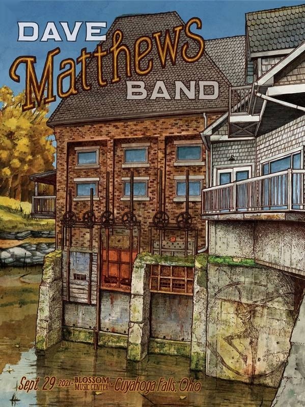 Landland — Dave Matthews Band, Blossom Music Center, Cuyahoga Falls, OH · Sep 29, 2021 Artist Poster
