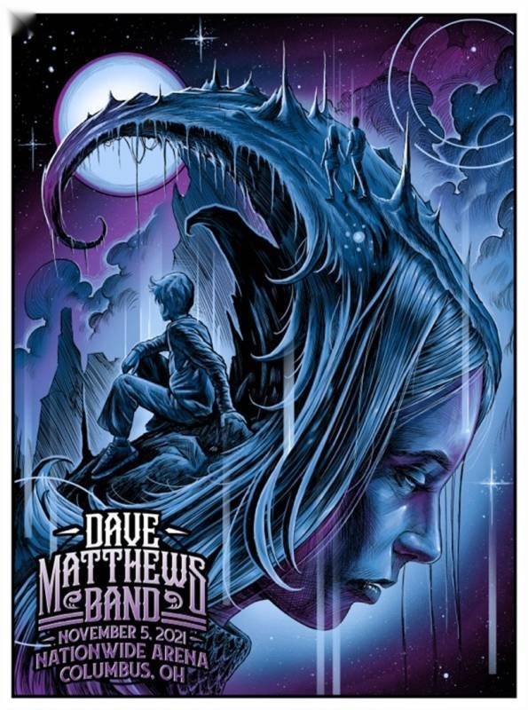 Maxx242 — Dave Matthews Band, Nationwide Arena, Columbus, OH · Nov 5, 2021 Artist Poster