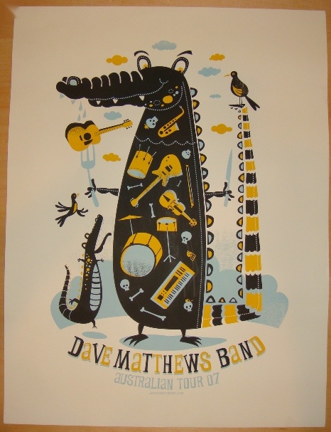 Methane Studios — Dave Matthews Band, Australian Tour 2007, Unknown · May 1–5, 2007 Poster