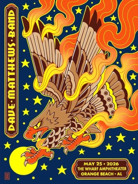 Bene Rohlmann — Dave Matthews Band, The Wharf Amphitheater, Orange Beach, AL · May 25, 2026 Poster