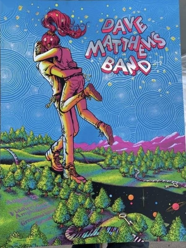 James Flames — Dave Matthews Band, Fiddler's Green Amphitheatre, Greenwood Village, CO · Aug 23, 2019 Artist Foil Poster