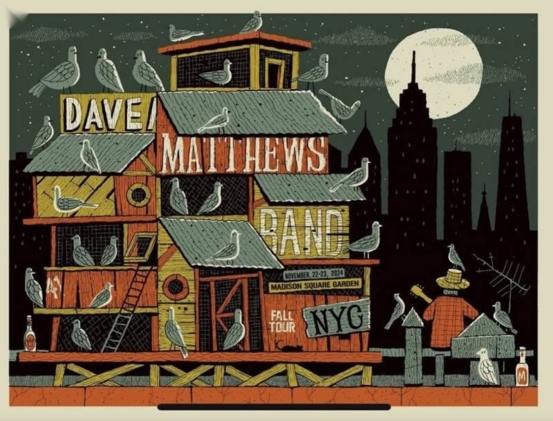 Methane Studios — Dave Matthews Band, Madison Square Garden, New York, NY · Nov 22–23, 2024 Poster