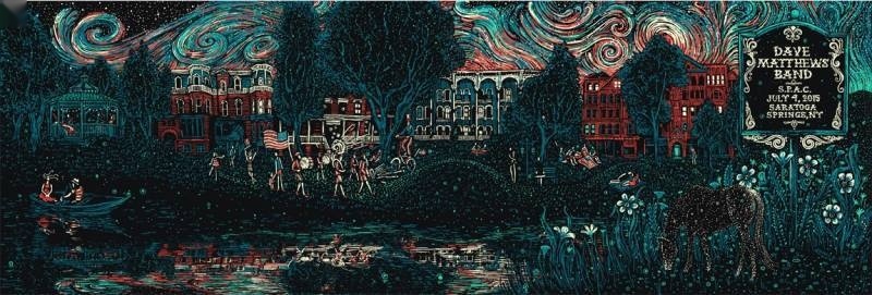 James Eads — Dave Matthews Band, Saratoga Performing Arts Center, Saratoga Springs, NY · Jul 4, 2015 Artist Poster