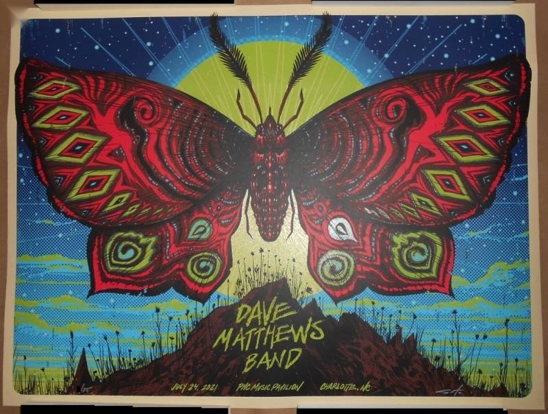 Jeff Soto — Dave Matthews Band, PNC Music Pavilion, Charlotte, NC · Jul 24, 2021 Artist Poster