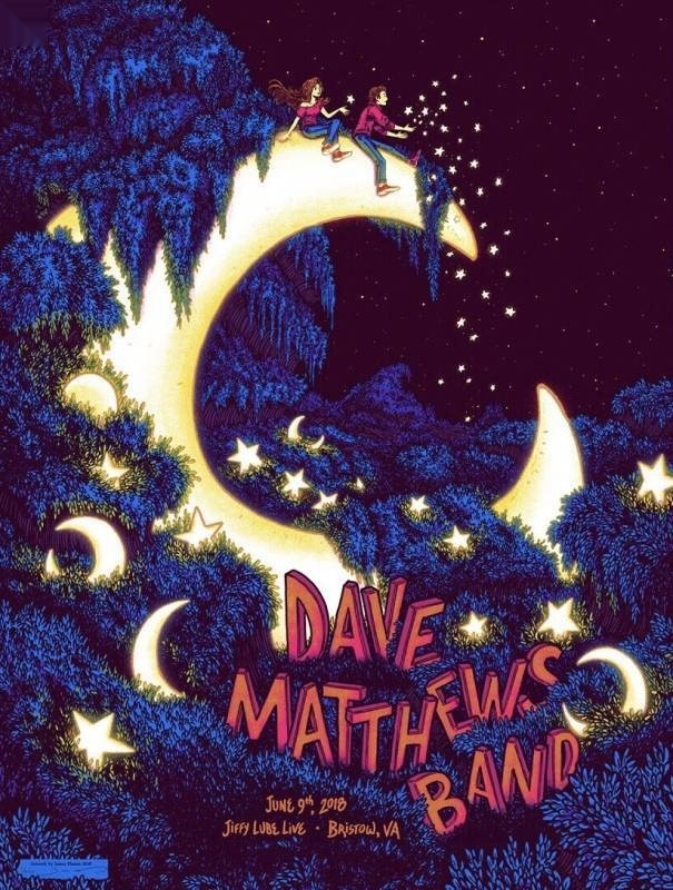James Flames — Dave Matthews Band, Jiffy Lube Live, Bristow, VA · Jun 9, 2018 Artist Poster