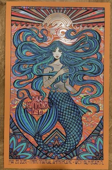 Todd Slater — Dave Matthews Band, iTHINK Financial Amphitheatre, West Palm Beach, FL · May 29, 2026 Show Foil Poster