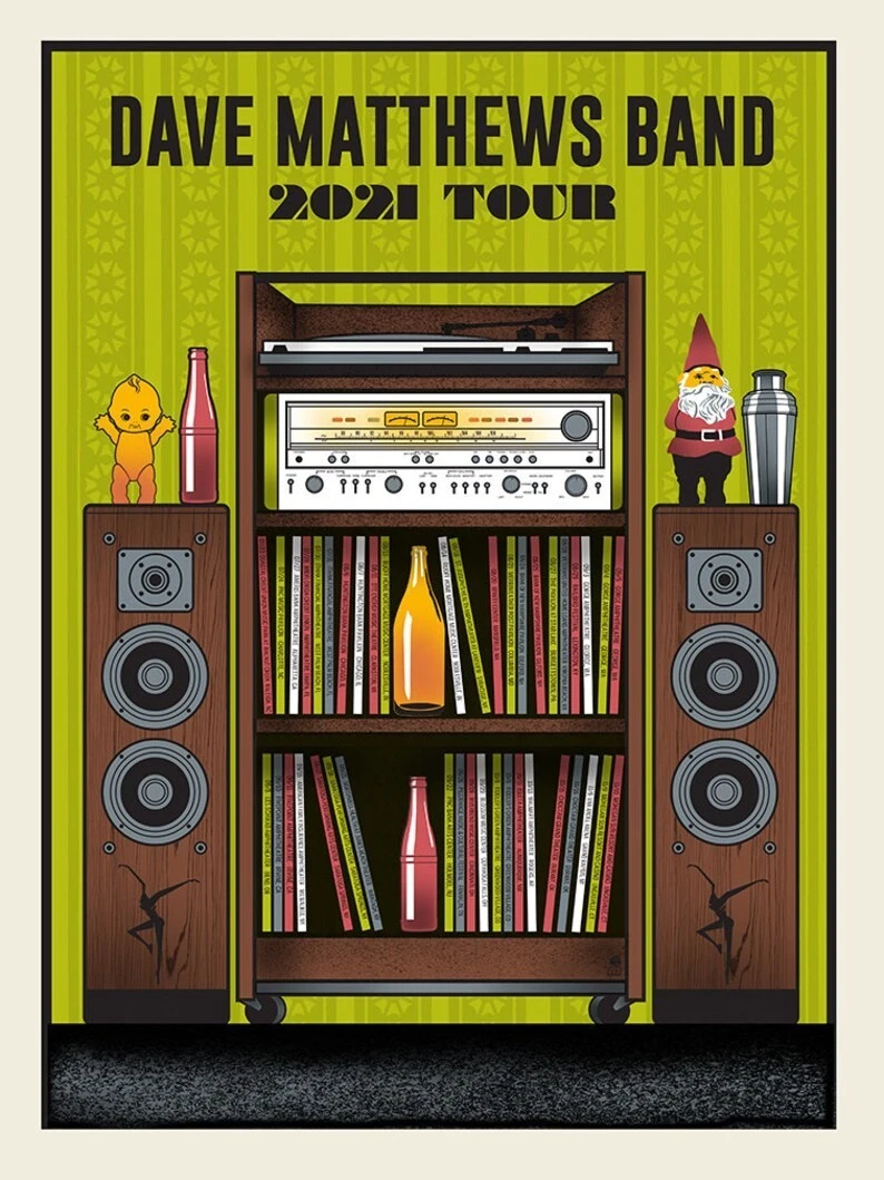 Methane Studios — Dave Matthews Band, 2021 Tour Poster, Unknown Show Poster