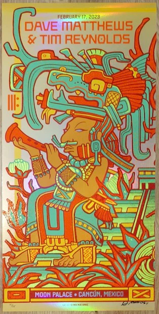 Munk One — Dave Matthews Band, Moon Palace Golf & Spa Resort, Cancún, MX · Feb 17, 2023 Artist Foil Poster