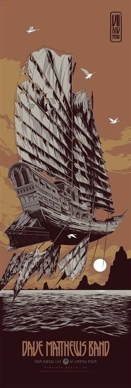 Ken Taylor — Dave Matthews Band, Veterans United Home Loans Amphitheater at Virginia Beach, Virginia Beach, VA · Jul 25, 2014 Artist Poster