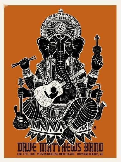 Brosmind Studio — Dave Matthews Band, Verizon Wireless Amphitheater St. Louis, Maryland Heights, MO · Jun 17, 2009 Artist Poster