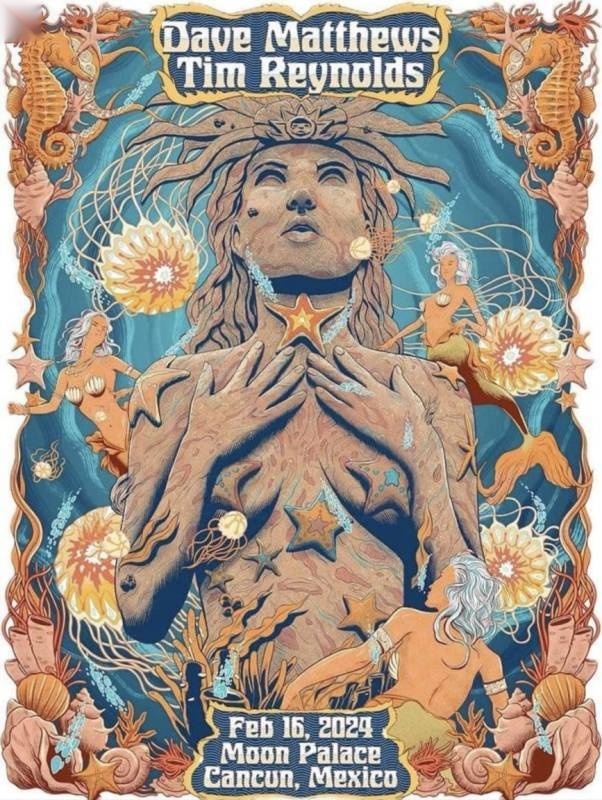 Pedro Correa — Dave Matthews Band, Moon Palace Golf & Spa Resort, Cancún, MEX · Feb 16, 2024 Artist Poster