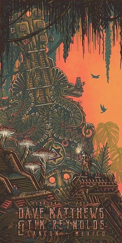 Luke Martin — Dave Matthews Band, Moon Palace, Cancún, MEX · Feb 14, 2020 Foil Poster