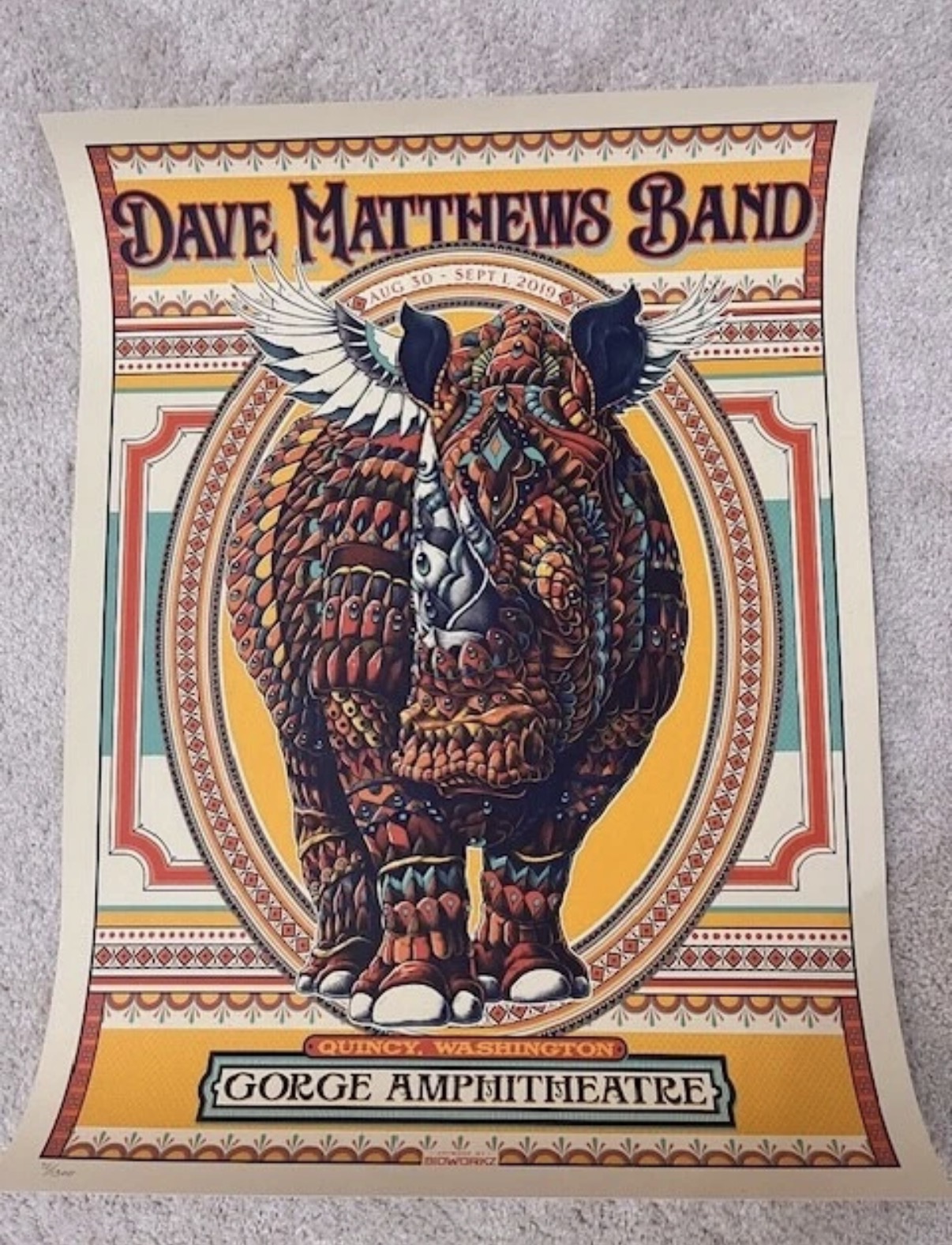 BioWorkZ — Dave Matthews Band, The Gorge Amphitheatre, George, WA · Aug 30, 2019 Poster