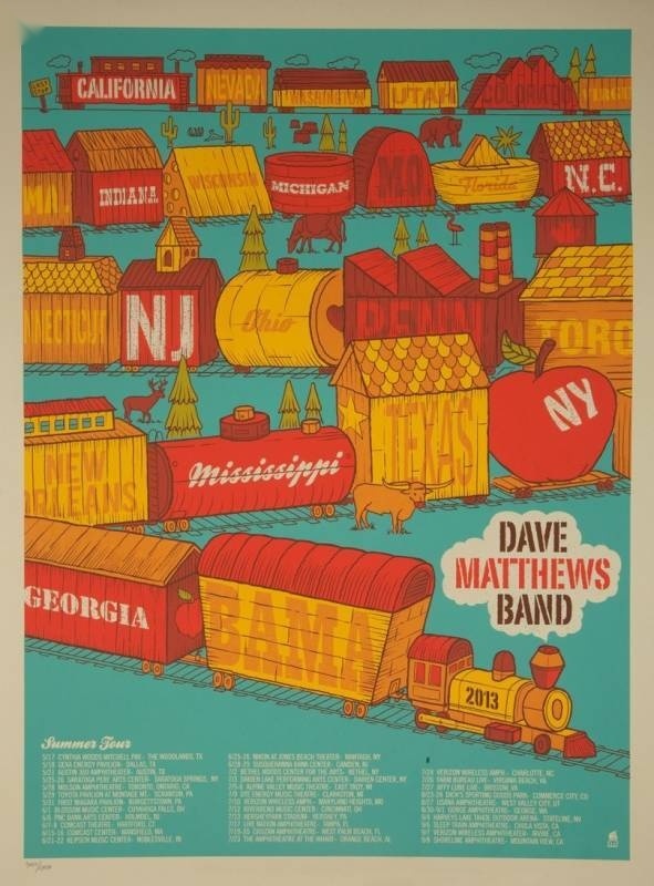 Methane Studios — Dave Matthews Band, N/A - Poster of the Year, Unknown · Jan 1, 2013 Show Poster