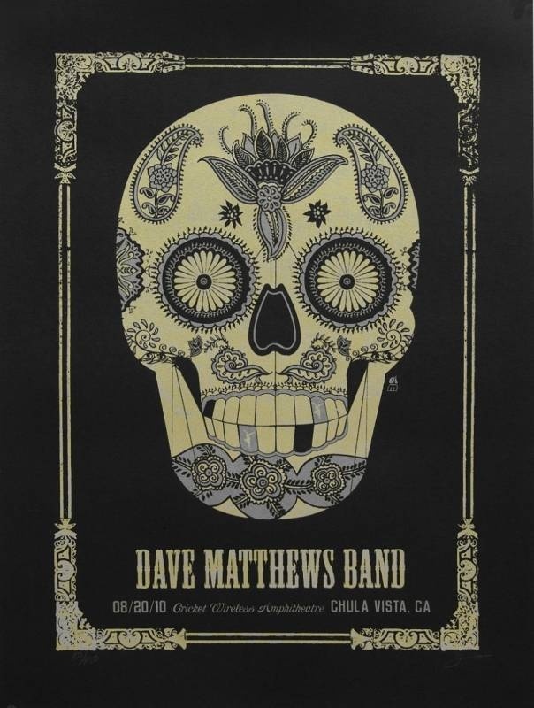 Methane Studios — Dave Matthews Band, Cricket Wireless Amphitheatre, Chula Vista, CA · Aug 20, 2010 Artist Poster