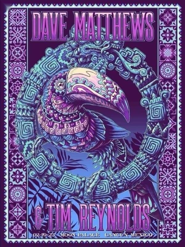 Ben Kwok (BIOWORKZ) — Dave Matthews Band, Moon Palace Golf & Spa Resort, Cancún, MX · Feb 19, 2023 Variant Poster