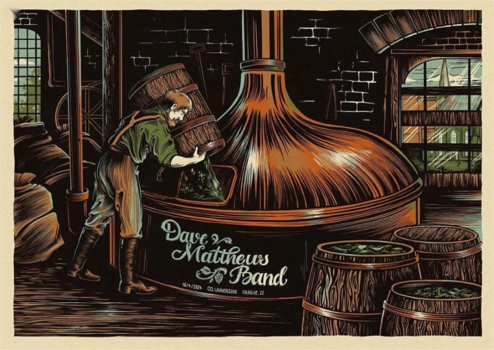 Little Room Agency — Dave Matthews Band, O2 Arena, Prague, CZE · Apr 16, 2024 Poster
