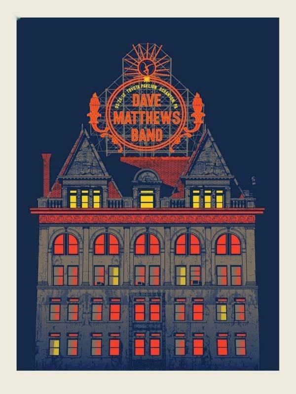 Methane Studios — Dave Matthews Band, Toyota Pavilion at Montage Mountain, Scranton, PA · May 28, 2012 Artist Proof Poster