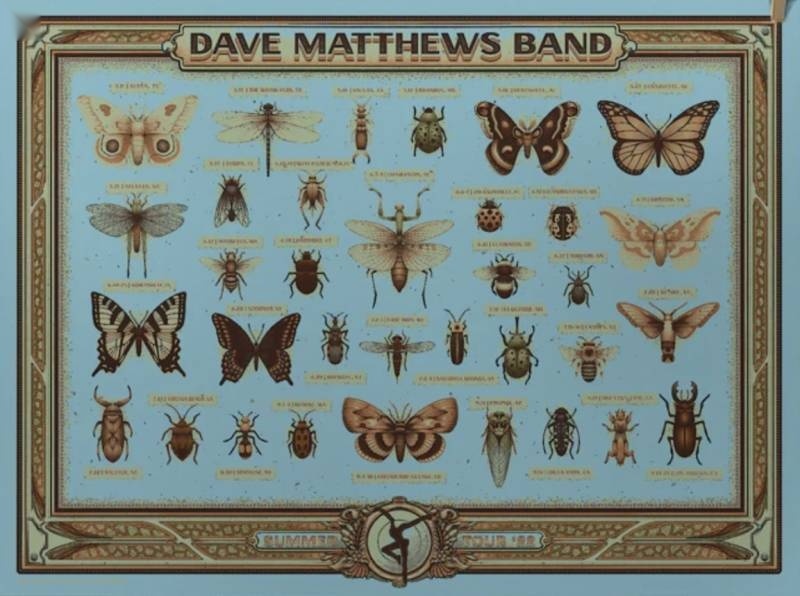 Half Hazard Press — Dave Matthews Band, 2022 Tour Poster, Unknown · Jan 1, 2022 Artist Poster