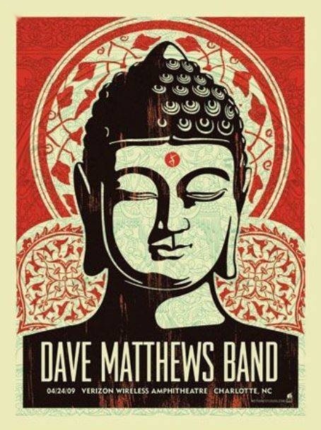 Methane Studios — Dave Matthews Band, PNC Music Pavilion, Charlotte, NC · Apr 24, 2009 Artist Poster
