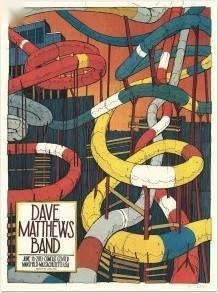 Landland — Dave Matthews Band, Comcast Center, Mansfield, MA · Jun 16, 2013 Variant Poster